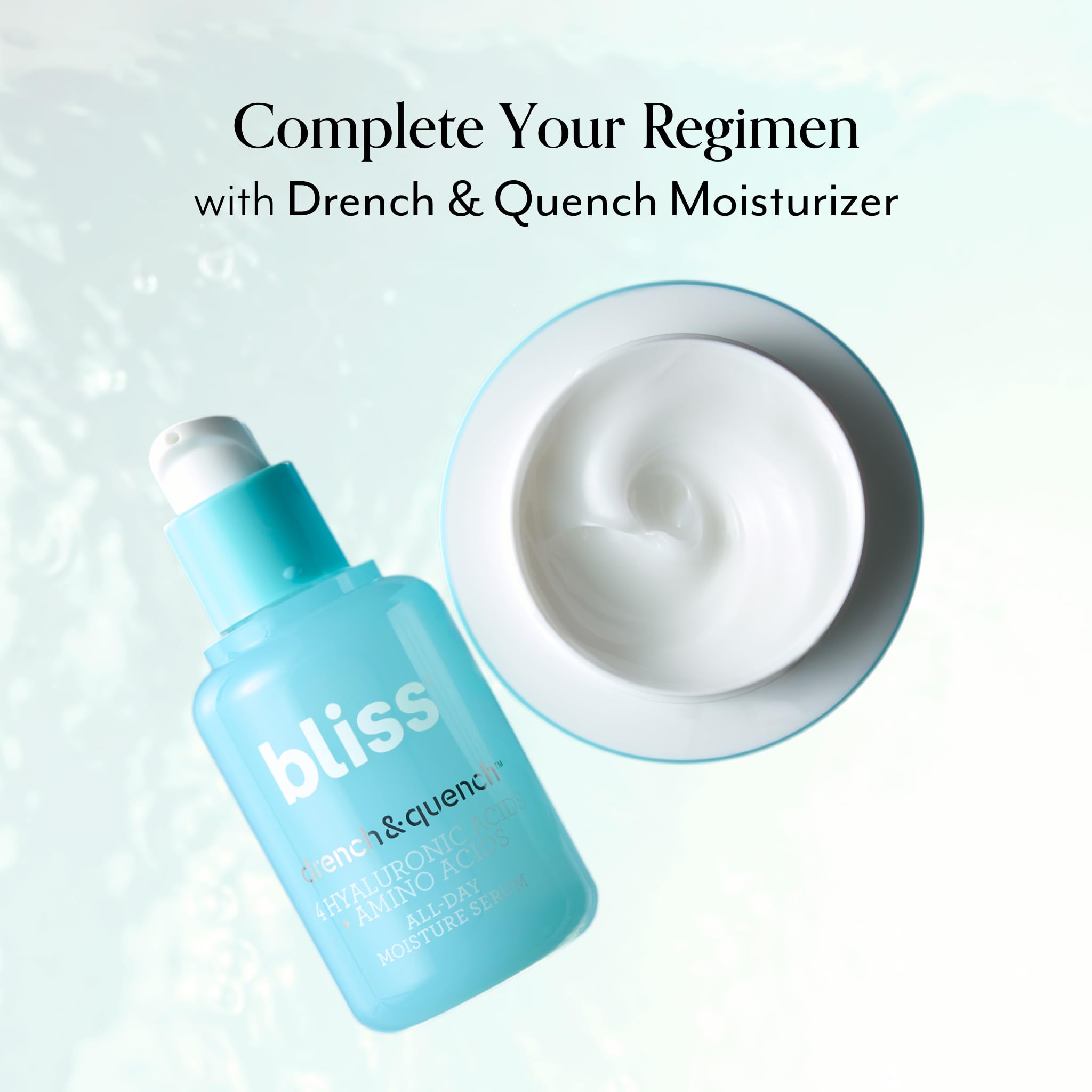 Bliss fragrance-free formula close-up suited for sensitive skin.