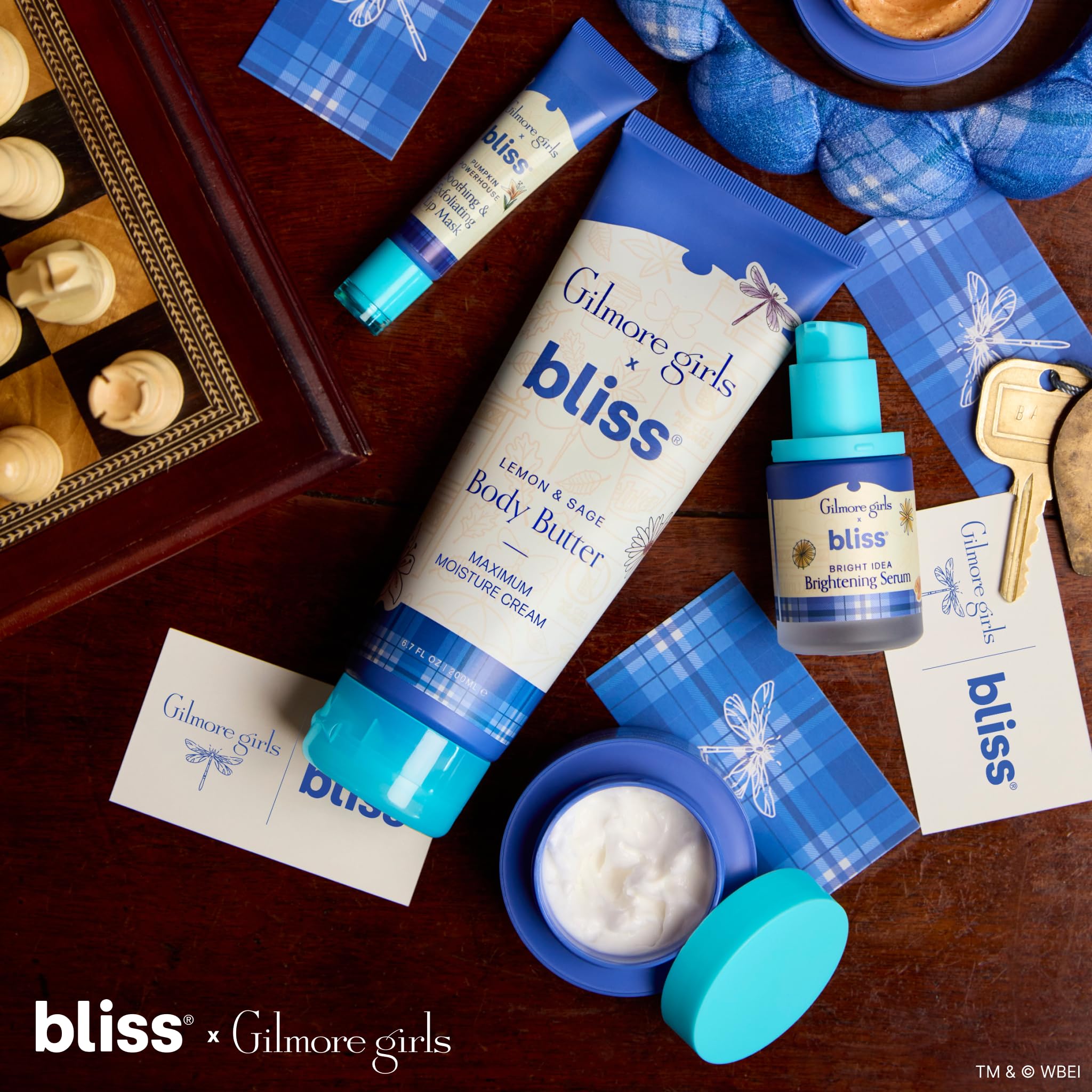 Bliss Gilmore Girls Body Butter packaging display highlights giftable spa-like experience