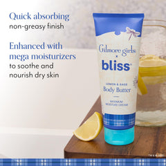 Bliss Gilmore Girls Body Butter texture swatch reveals creamy consistency for all-over moisture