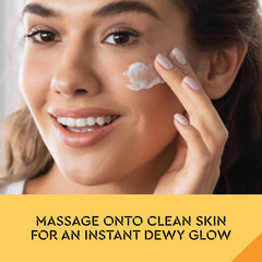 Bliss Glow Rush Vitamin C pouring highlights the ultra-stable formula.