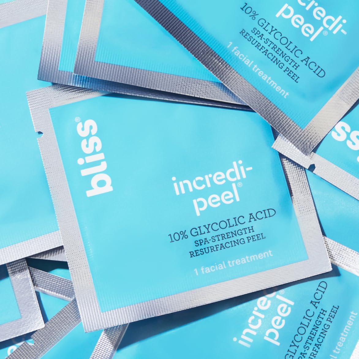 Bliss Incredi-Peel packaging with vegan and cruelty-free badge.
