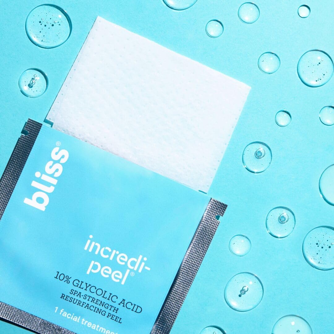 Bliss Incredi-Peel label highlights vegan and cruelty-free status.