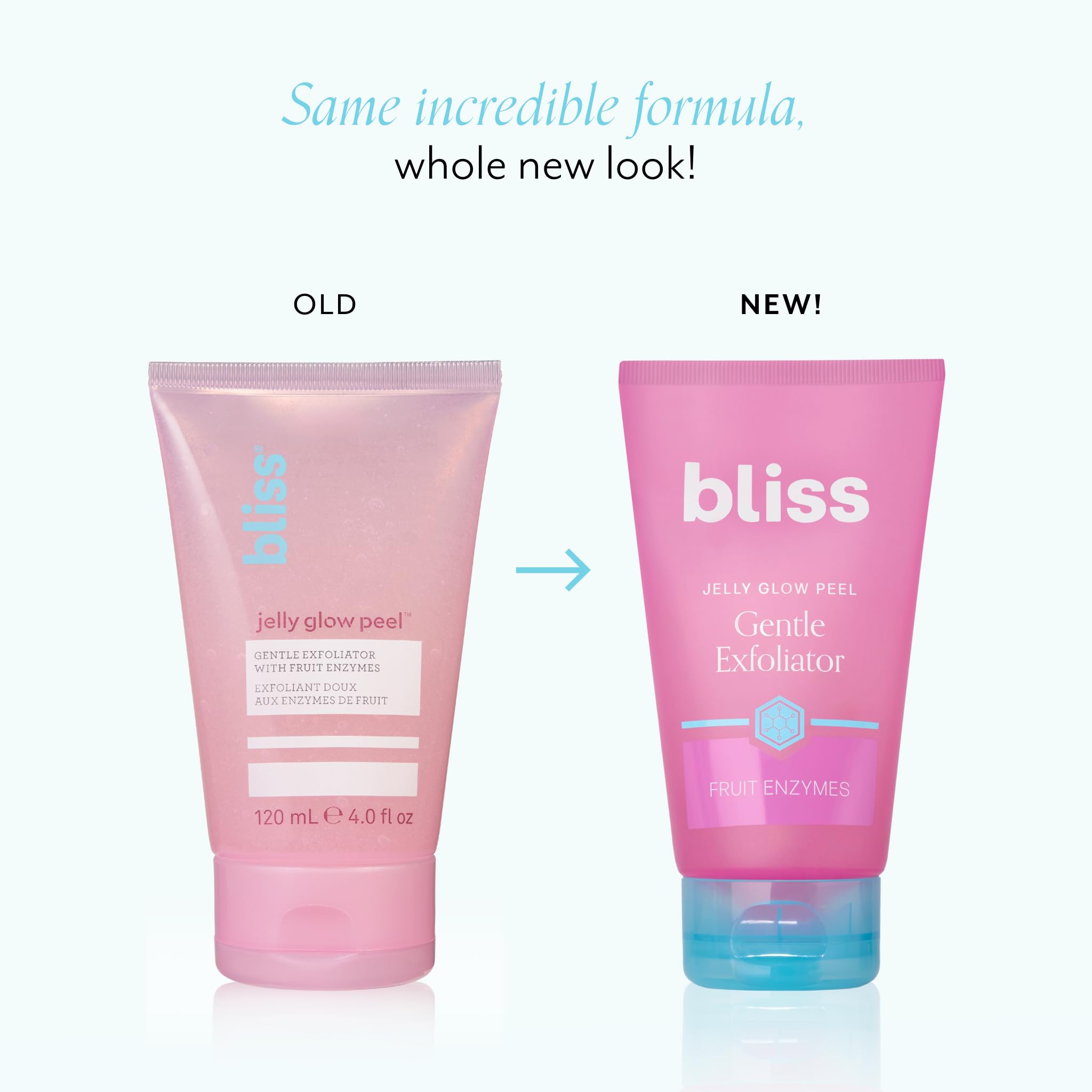 Bliss Jelly Glow Peel jar close-up highlights translucent gel for gentle exfoliation
