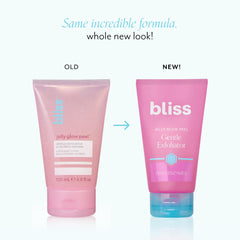 Bliss Jelly Glow Peel jar close-up highlights translucent gel for gentle exfoliation