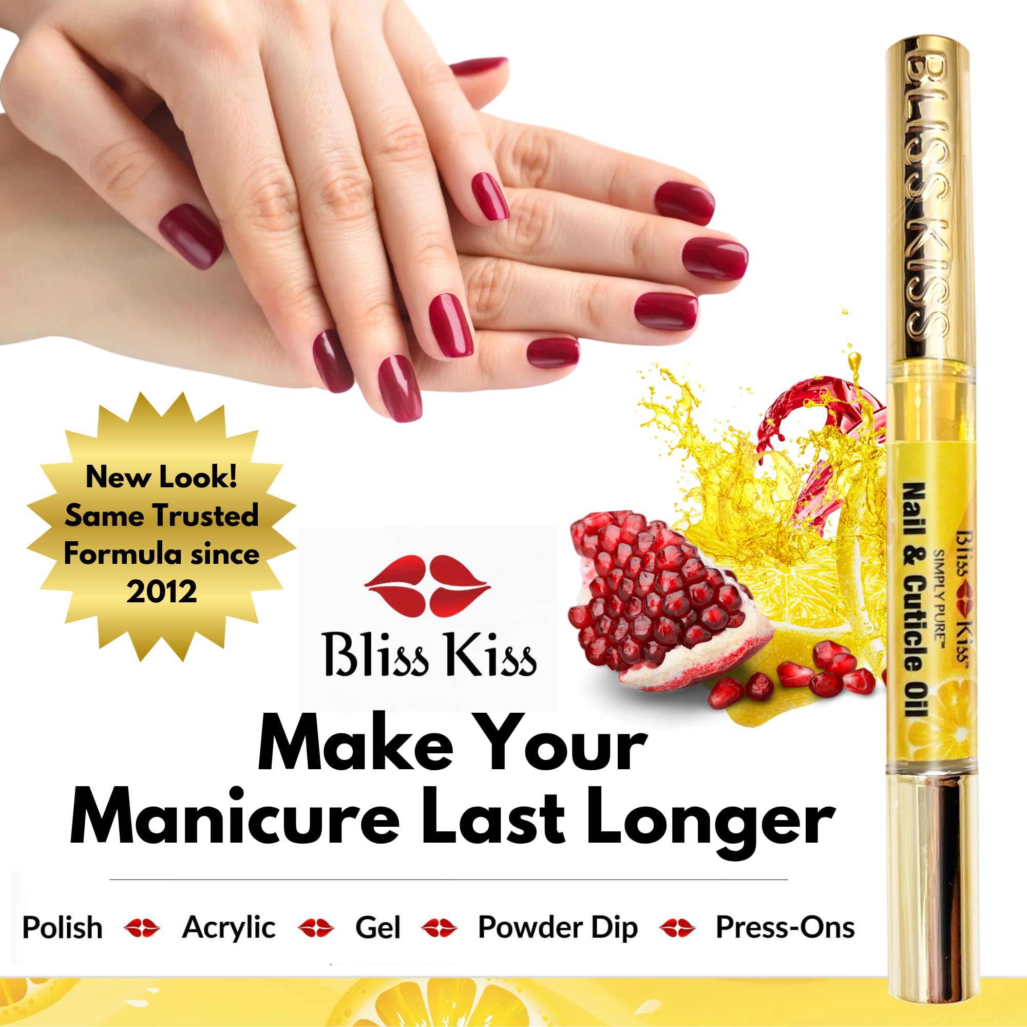 Bliss Kiss After Enhancements nail care visual emphasizing conditioning.