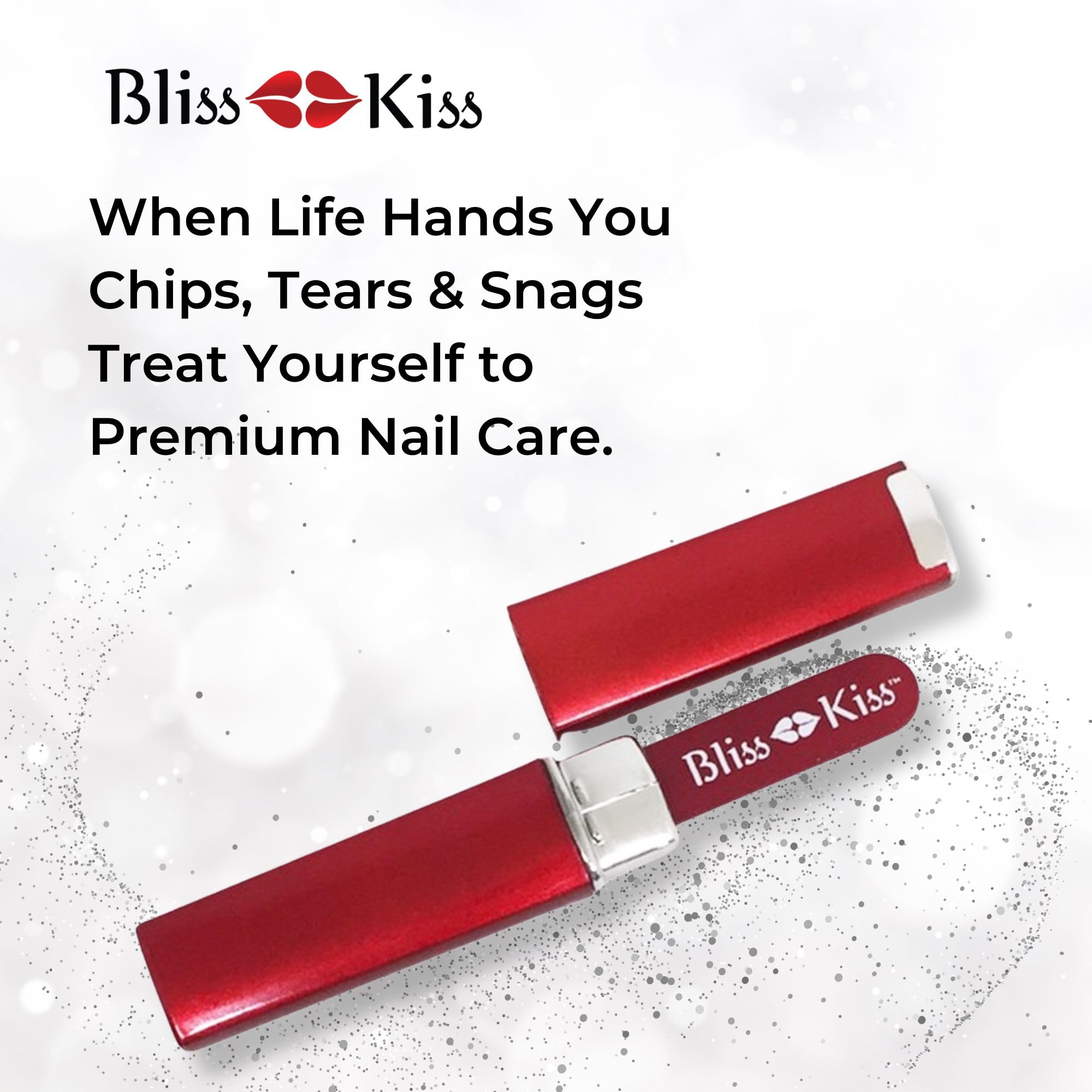 Bliss Kiss compact manicure tool suitable for home or travel