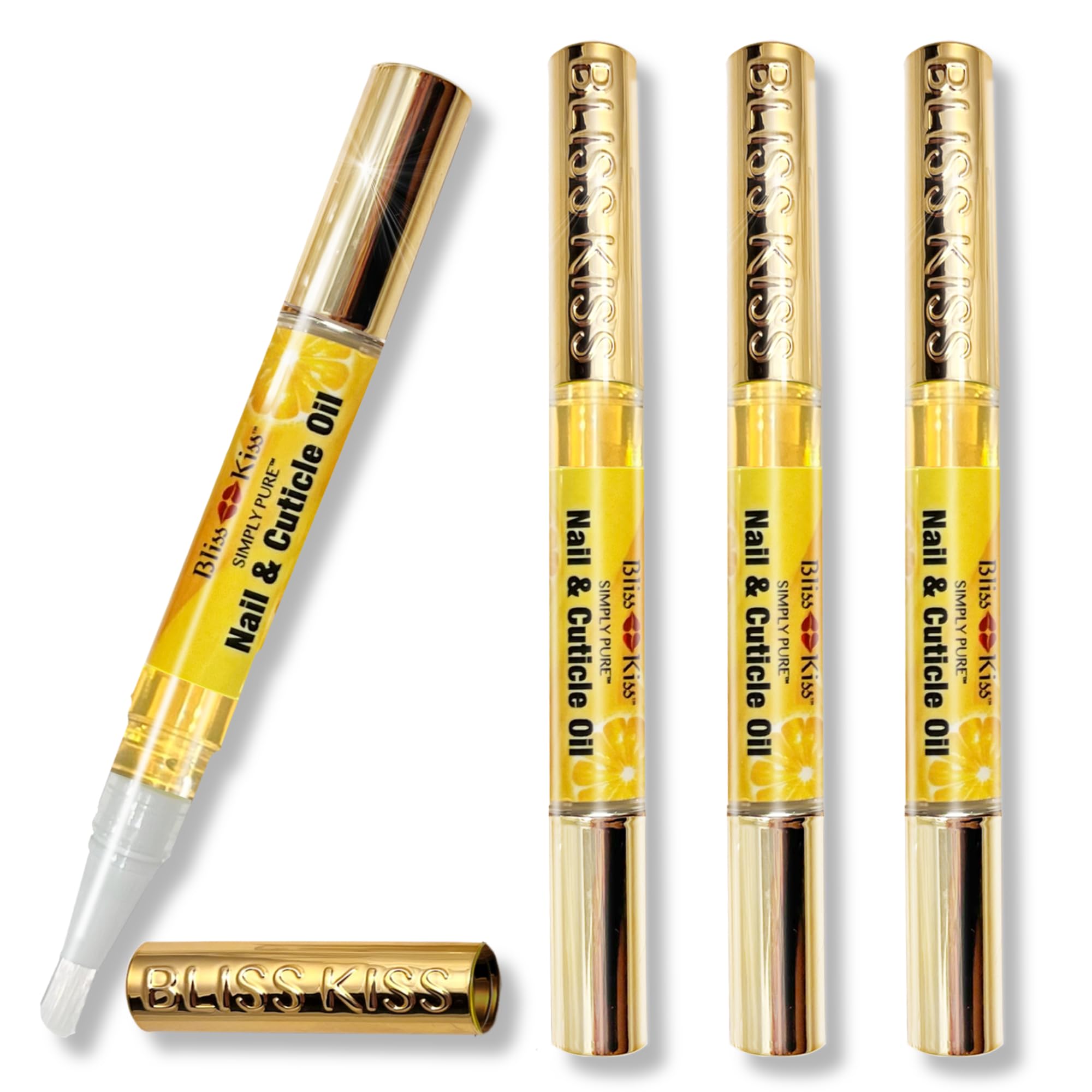 Bliss Kiss Crisp Fragrance Nail Oil Pen Pack shows mess-free nail hydration.