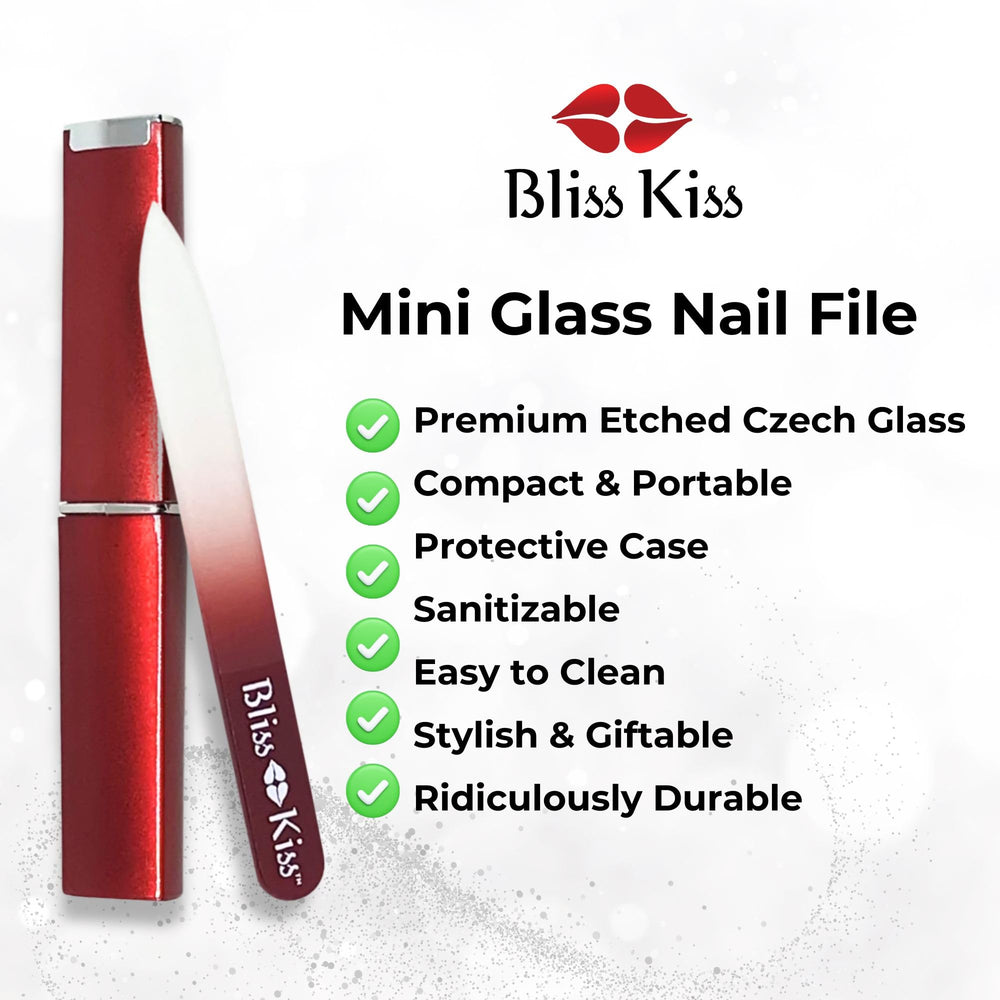 Bliss Kiss crystal nail file sleeve protecting the file during travel