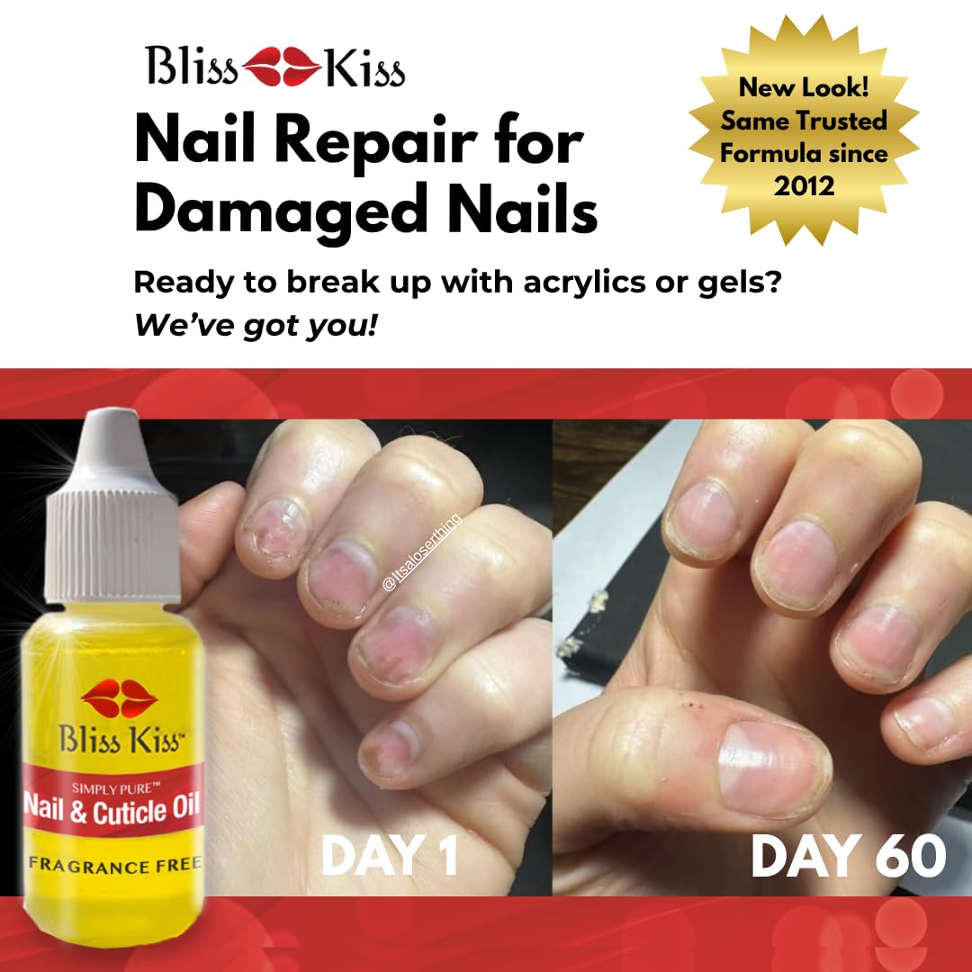 Bliss Kiss cuticle dropper application provides easy, nourished nails.