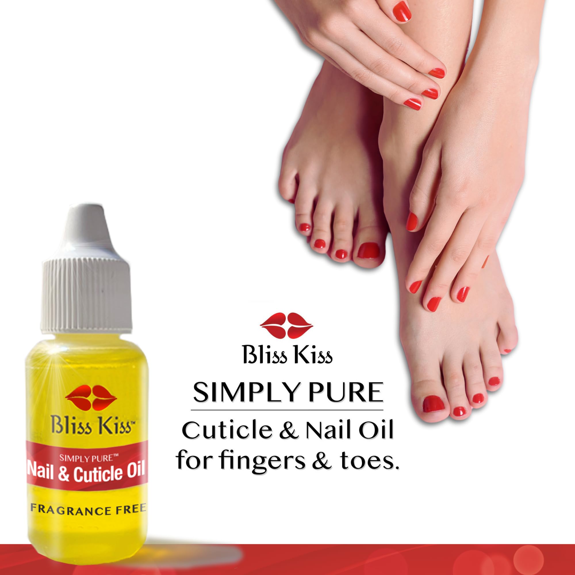 Bliss Kiss gentle-absorption oil hydrates dry skin around nails.