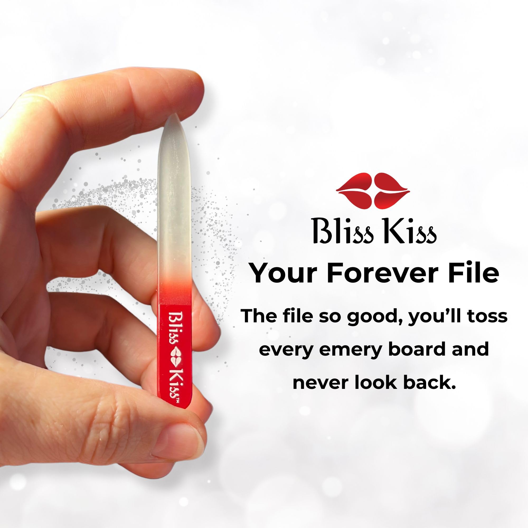 Bliss Kiss gift-ready nail file packaged for gifting