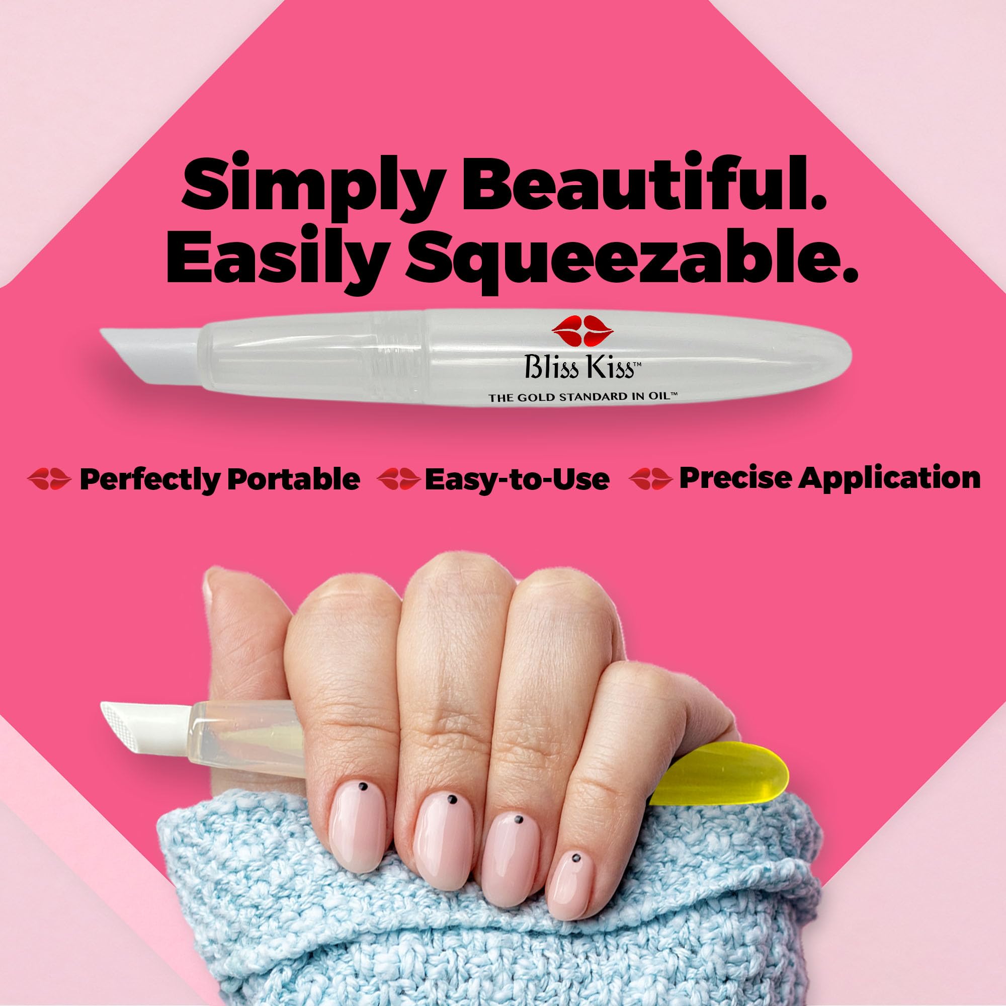 Bliss Kiss nail oil pens help extend polish wear by nourishing nails.