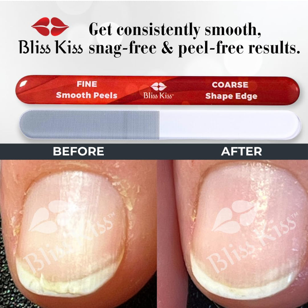 Bliss Kiss Nano Glass Nail File Soft Shaping enables gentle contouring of nails.