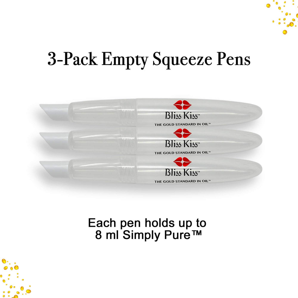 Bliss Kiss refillable-squeeze-oil-pen in-use demonstrating sustainable nail care.