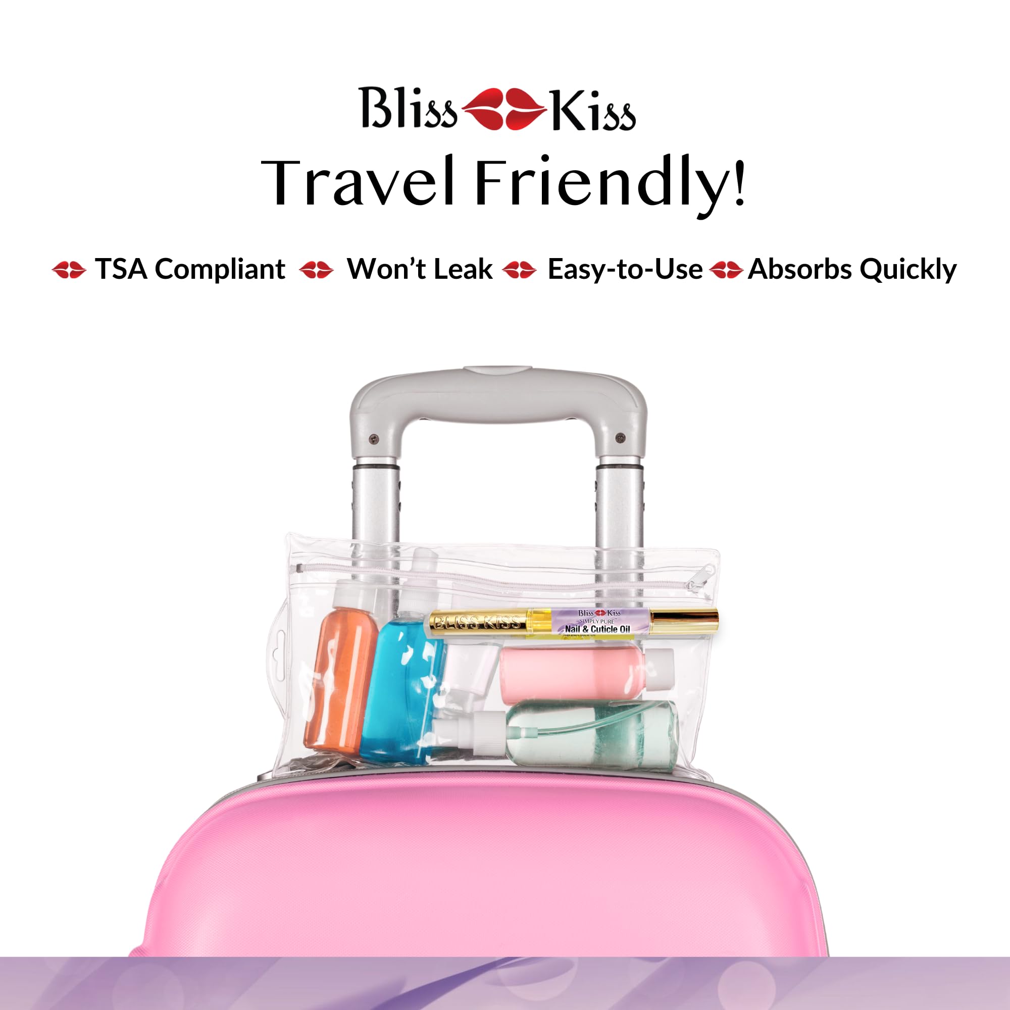 Bliss Kiss Simply Pure 4-pack packaging shot emphasizes mess-free application.