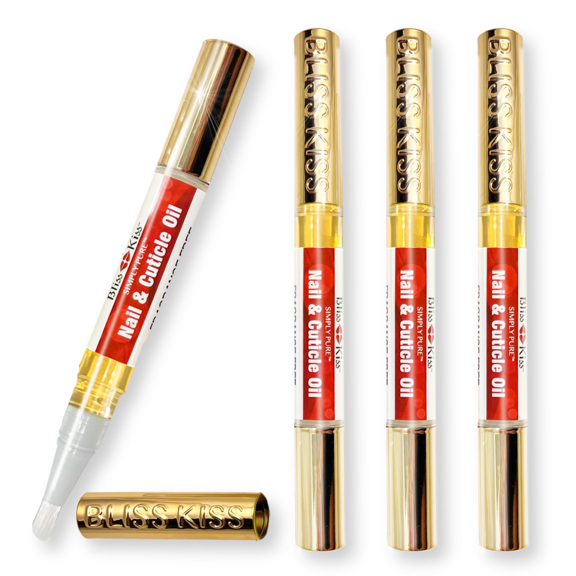 Bliss Kiss Simply Pure Nail Oil Pen compact packaging for on the go hydration