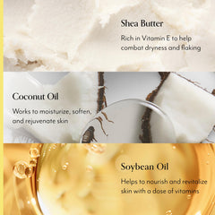 Bliss Lemon and Sage Body Butter shea butter detail illustrating deep moisturization.