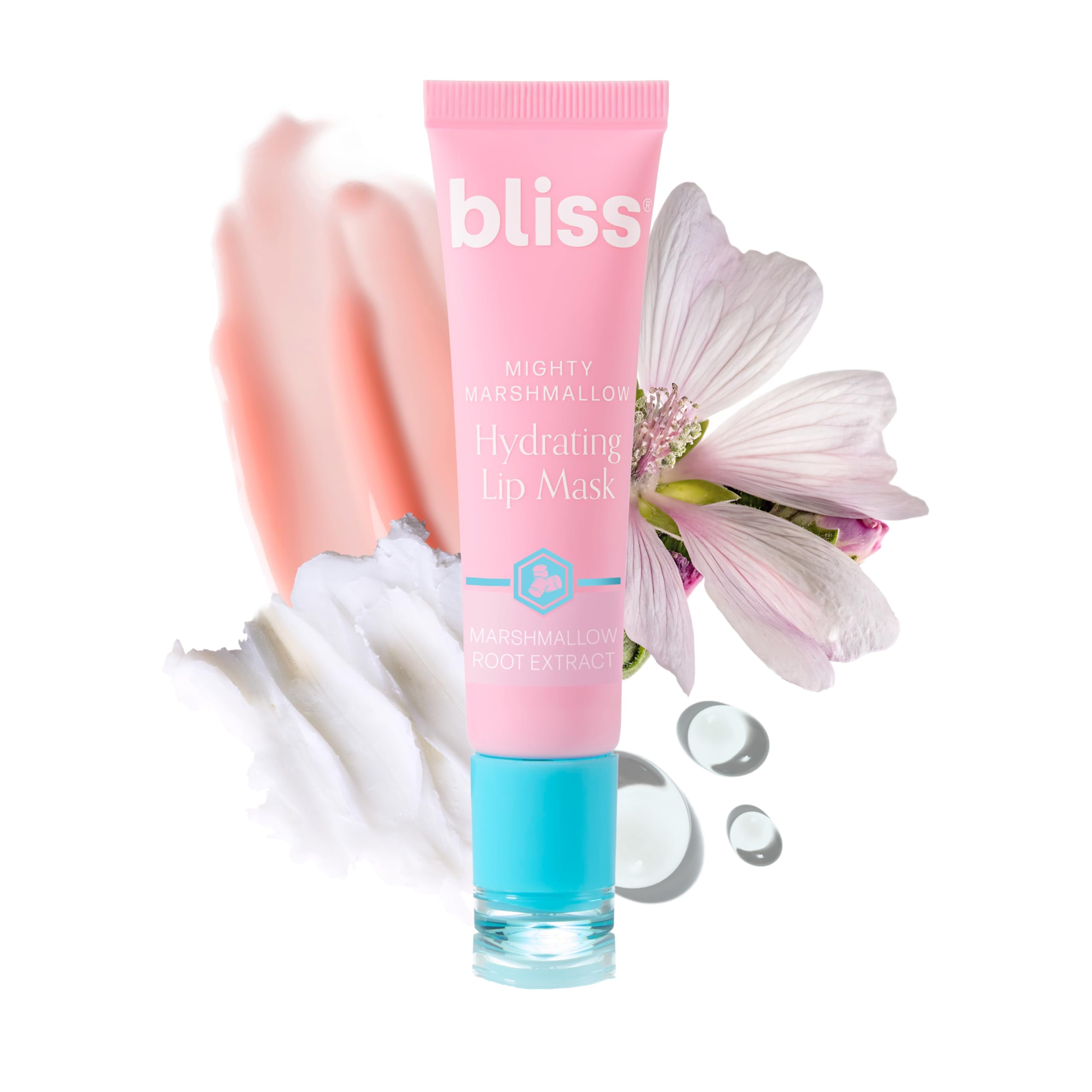 Bliss Mighty Marshmallow Labios: textura cremosa para hidratación suave.