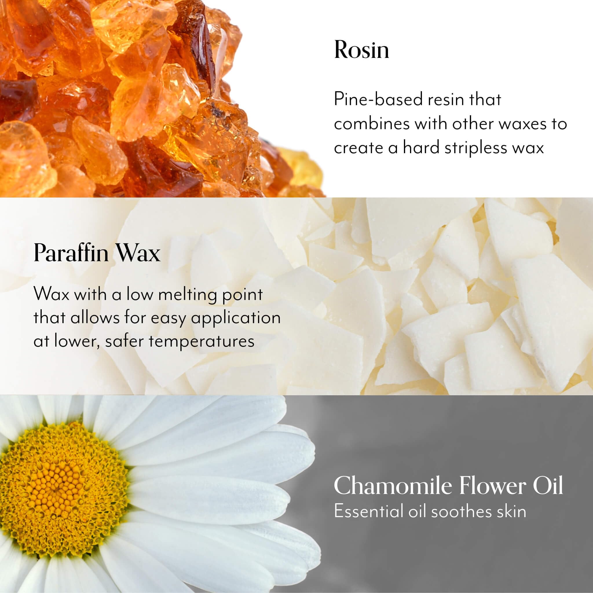 Bliss Poetic Waxing Kit chamomile oil bottle suggests soothing care.