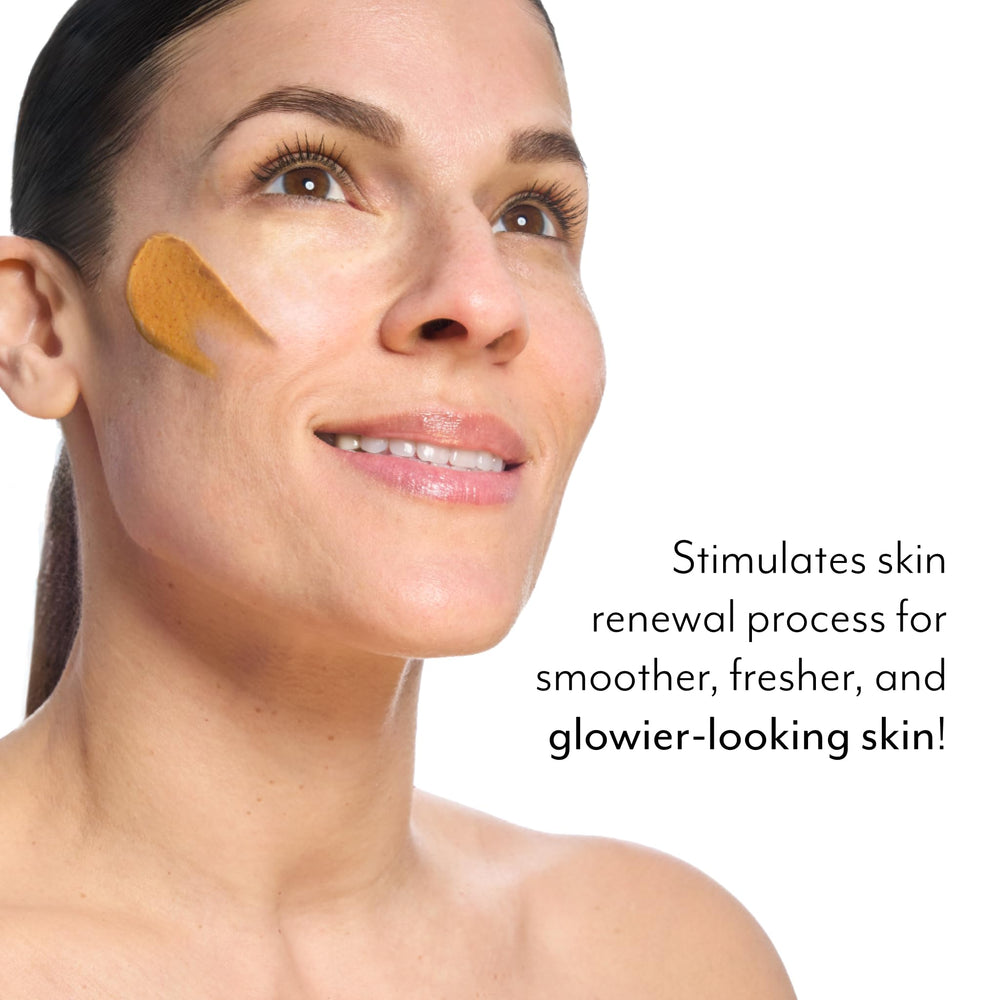 Bliss Pumpkin Powerhouse enzyme pour demonstrates gentle exfoliation