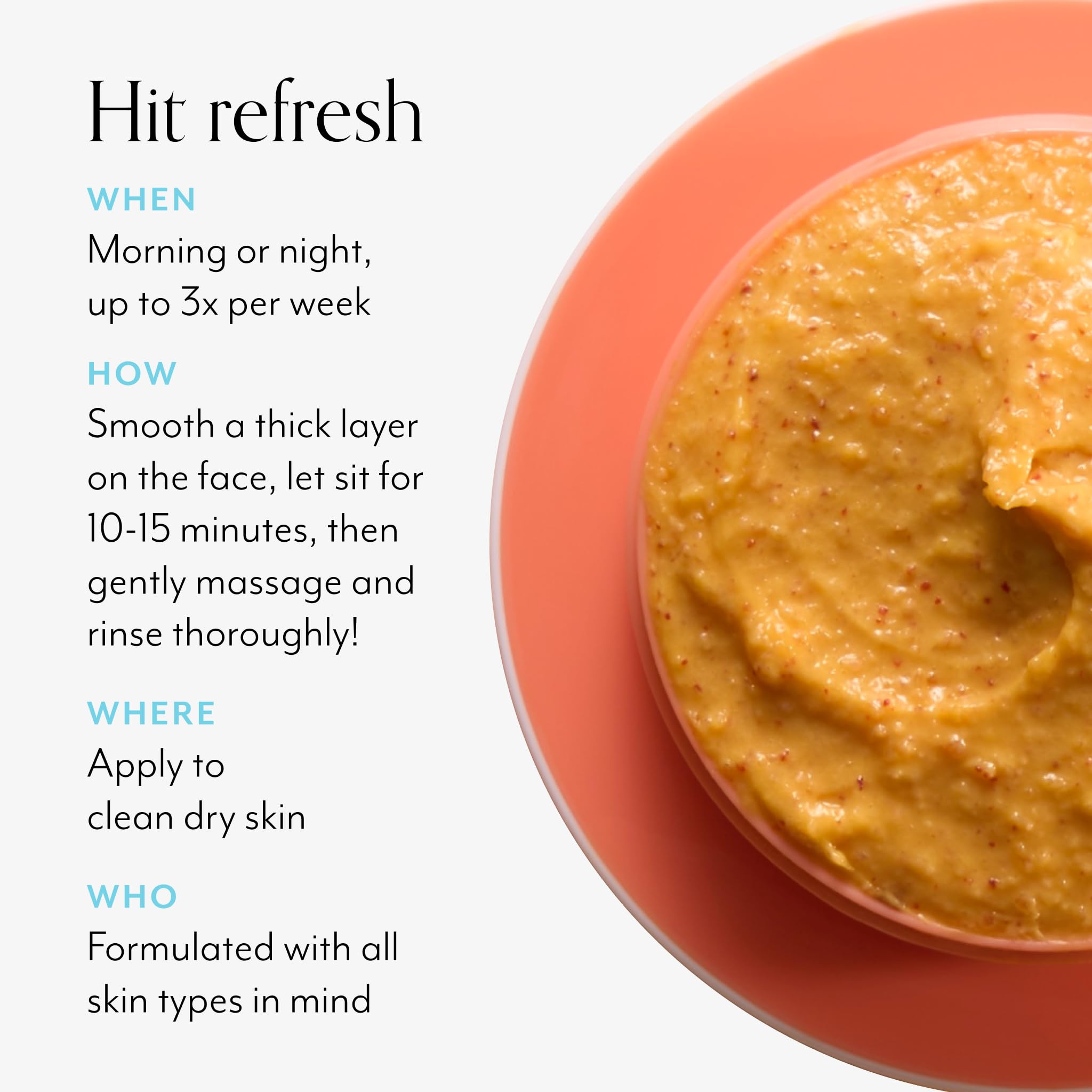 Bliss Pumpkin Powerhouse lemon-rice powder blend on skin for renewed texture