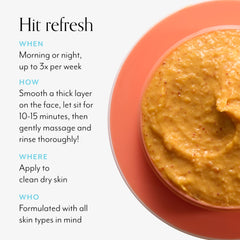 Bliss Pumpkin Powerhouse lemon-rice powder blend on skin for renewed texture