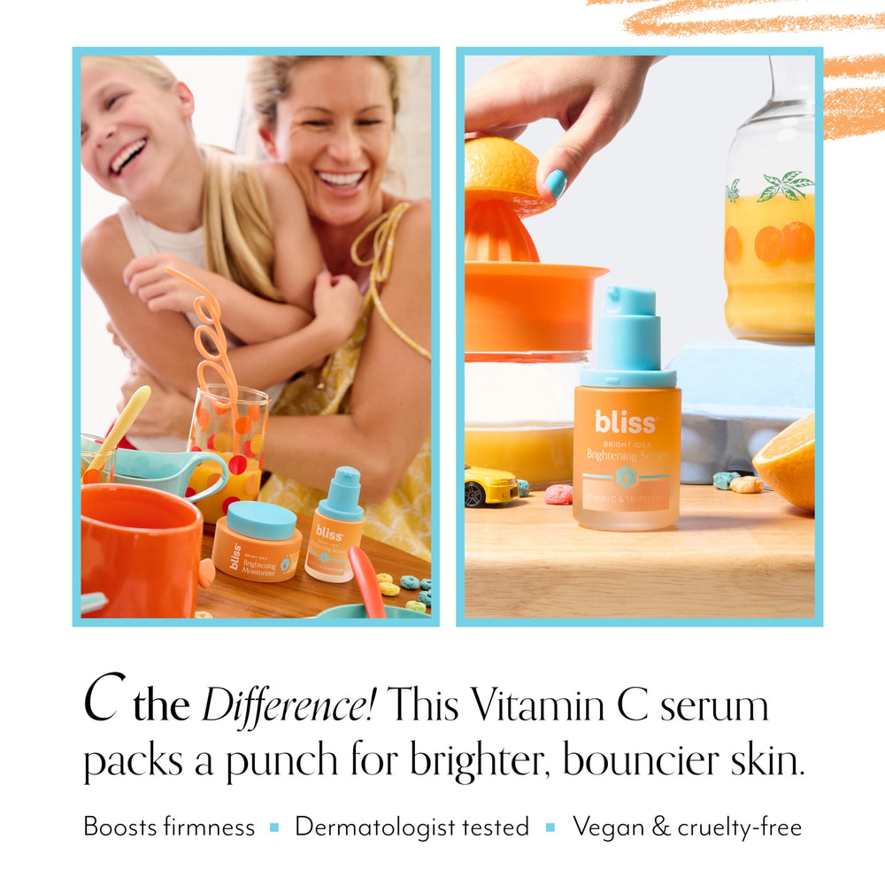 Bliss Serum pump dispense action highlights convenient, controlled dosing.