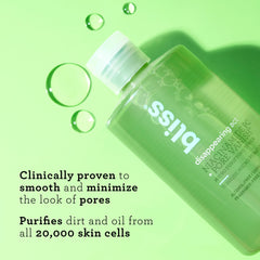 Bliss Toner cotton pad application shows easy daily usage for refreshed skin.