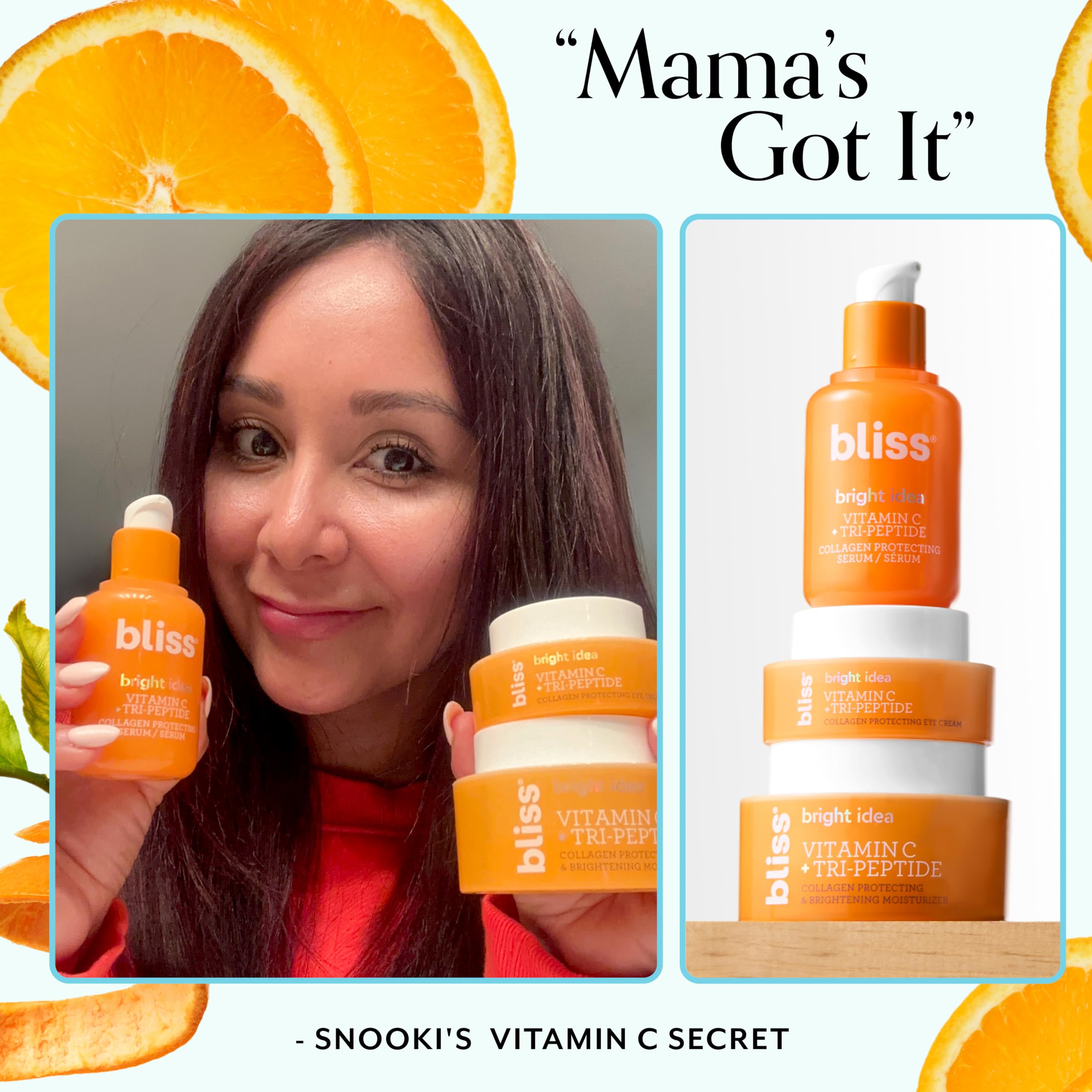 Bliss Vitamin C Tri-Peptide Brightening Moisturizer lid, secure seal for fresh daily use.