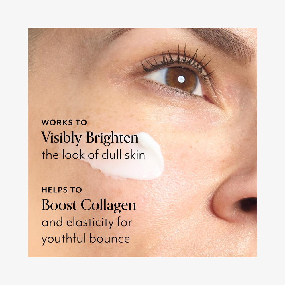 Bliss Vitamin C Tri-Peptide Brightening Moisturizer packaging box shows vegan and cruelty-free credentials.