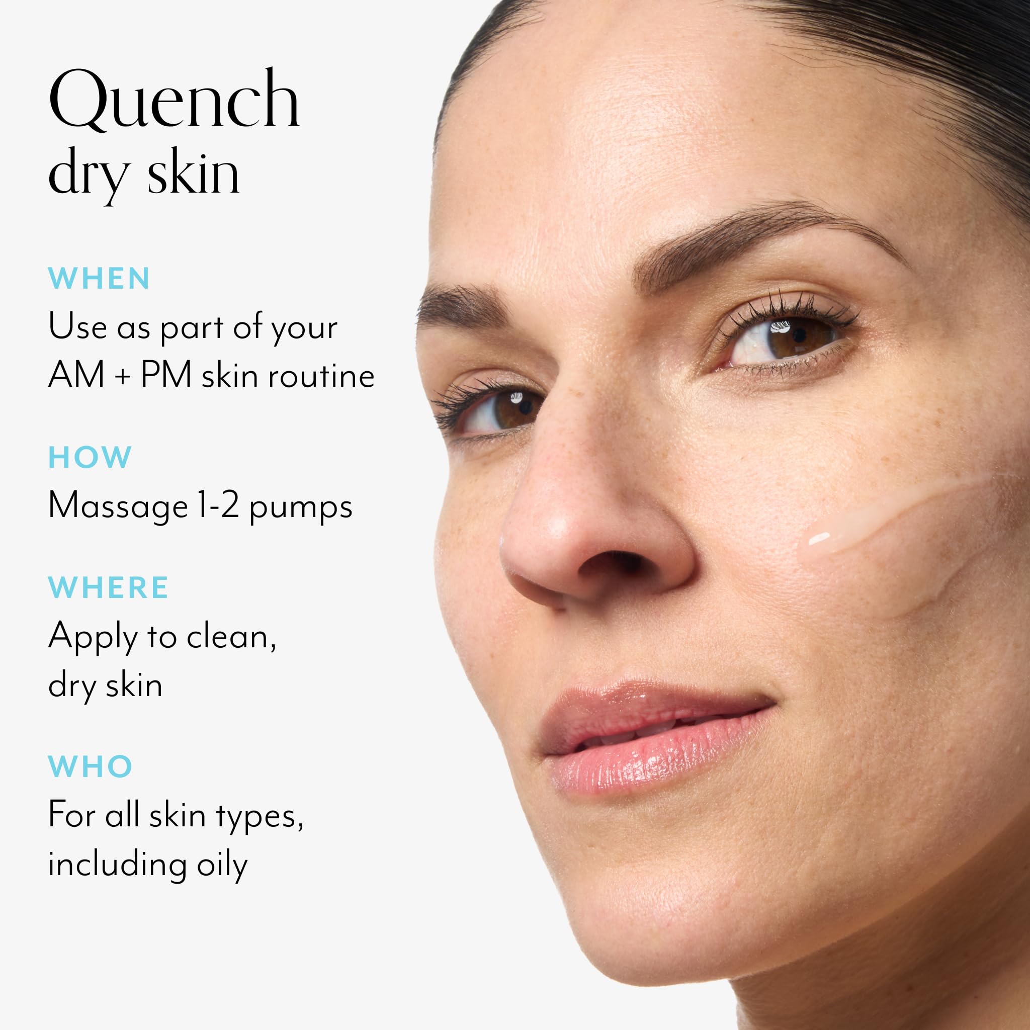 Bliss water-based gel texture beside moisturizer for layering.