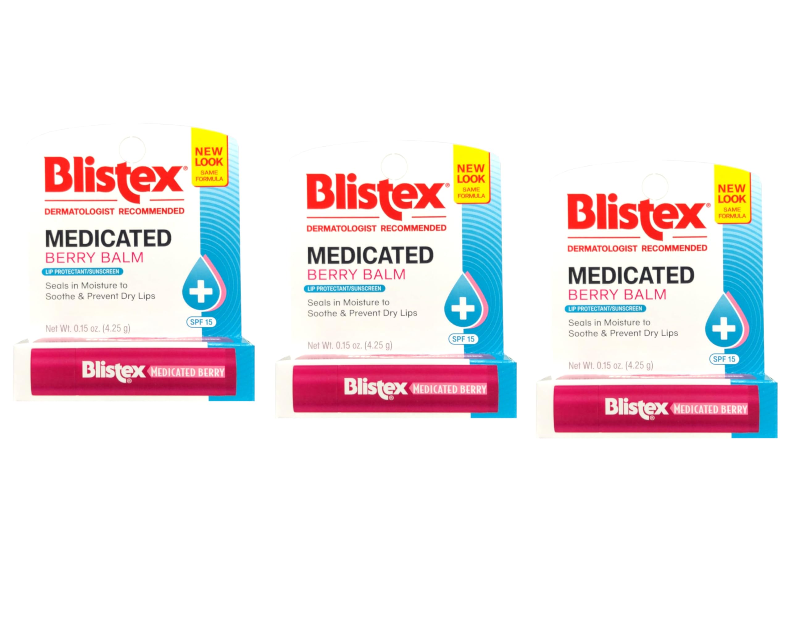 Blistex bálsamo labial medicado de frutos rojos, envase ergonómico para cuidado suave