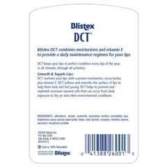 Blistex DCT pack-of-12 lip care keeps lips moisturized year-round for daily protection.