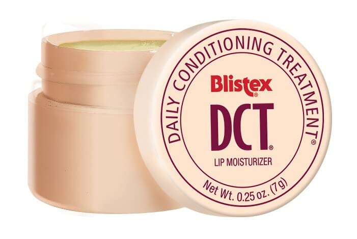 Blistex DCT pack of 6 boxes displayed for reliable daily lip moisture