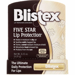 Blistex Five Star lip protection SPF 30 twist-up balm enables easy daily application.