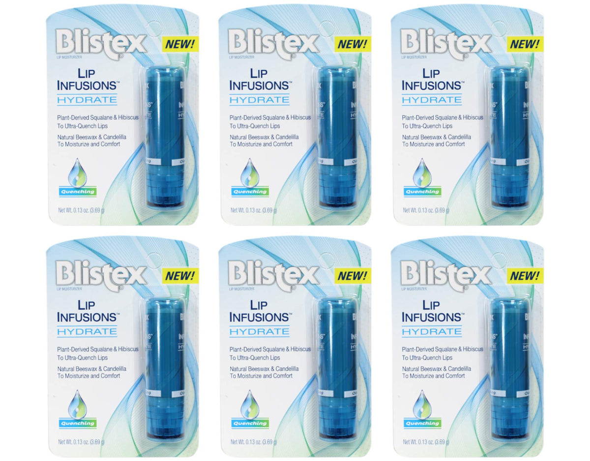 Blistex Lip Infusions Hydrate tube for on-the-go moisture and daily lip care.