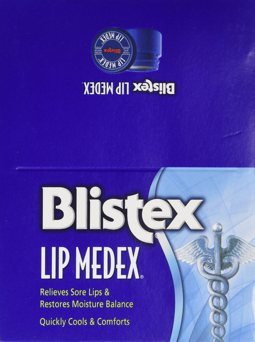 Blistex Lip Medex ingredients label highlights petrolatum and menthol for protective moisture