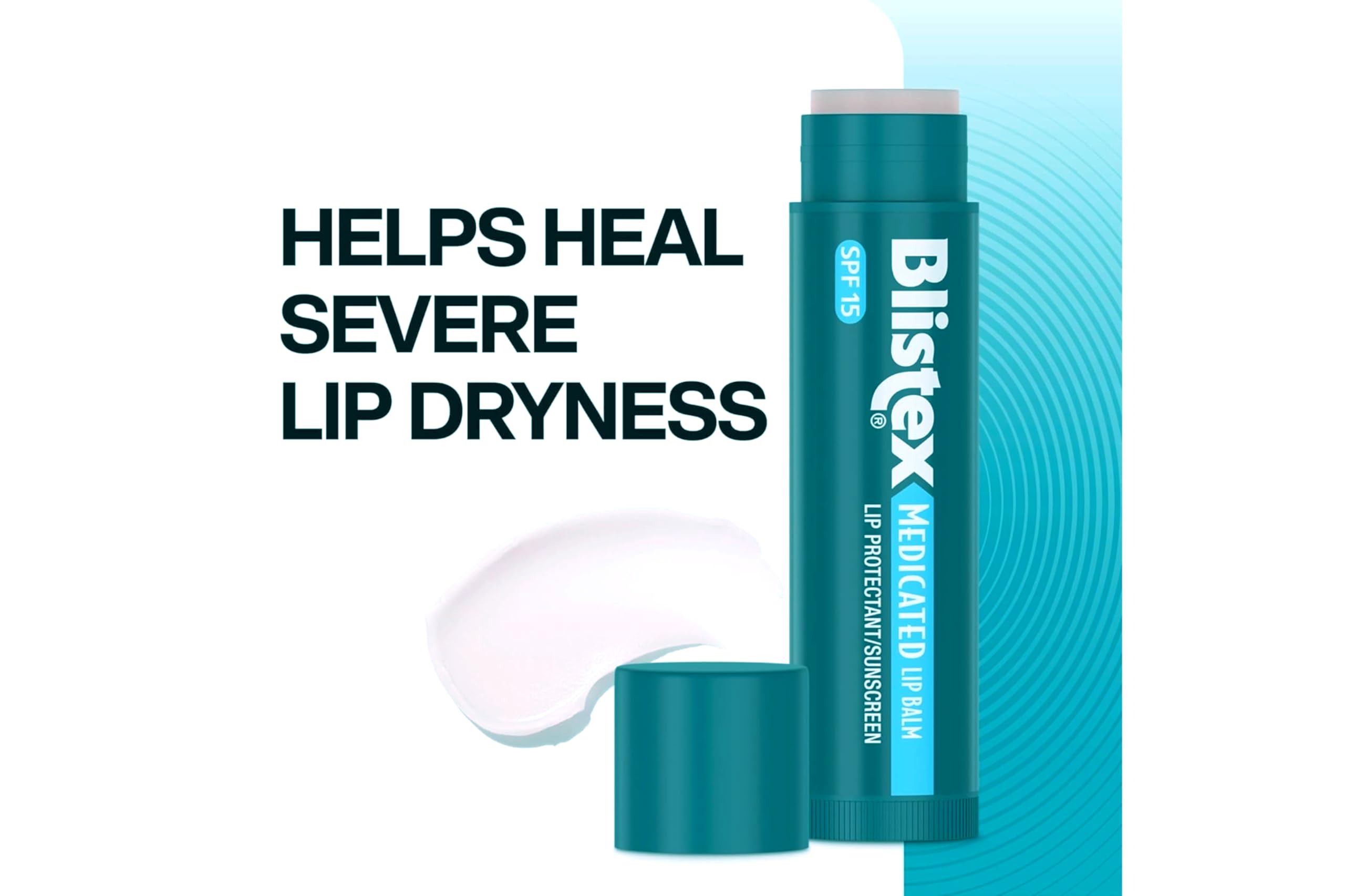Blistex Medicated Lip Balm SPF 15 sunscreen protection during outdoor sun.