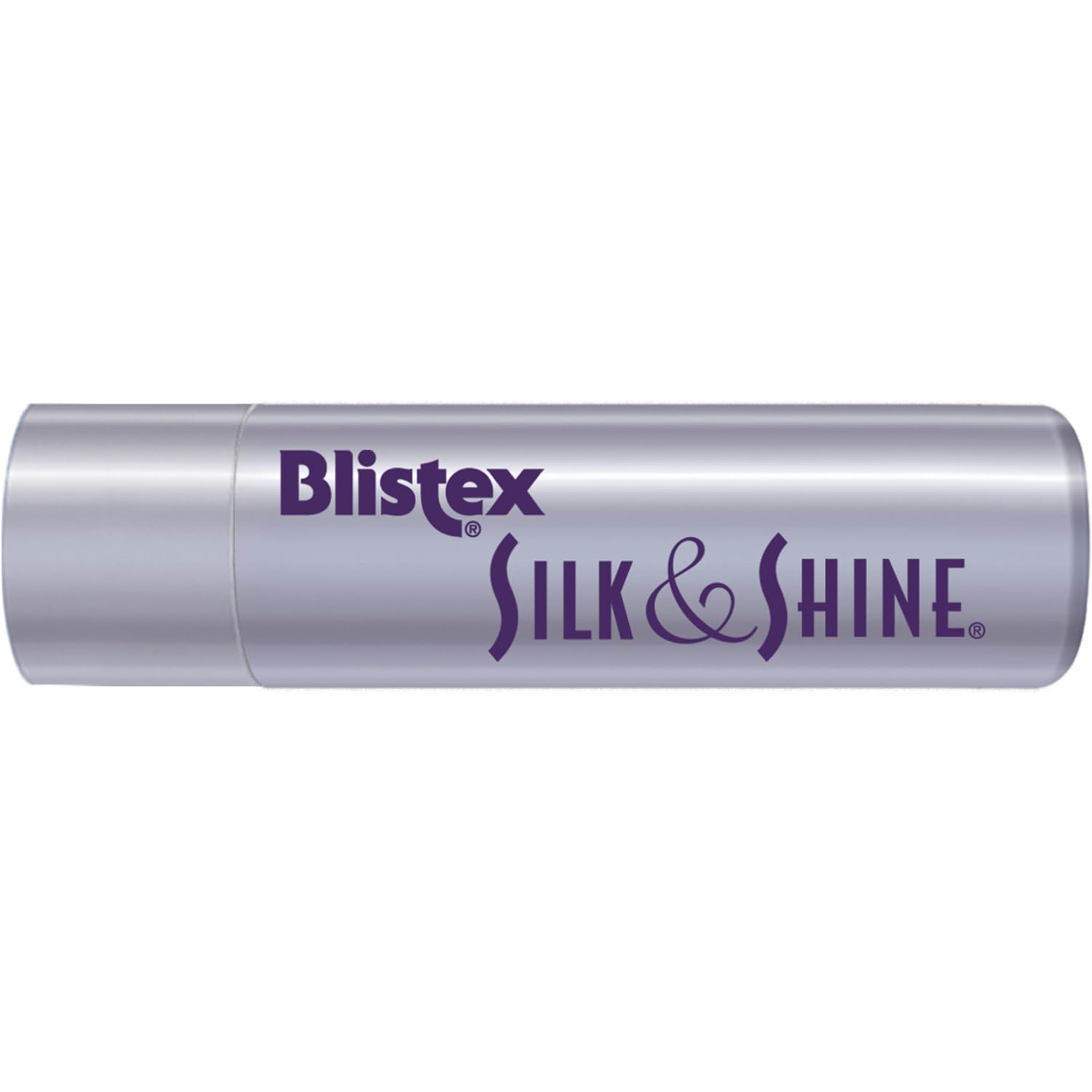 Blistex Silk & Shine packaging front highlights compact design for on-the-go use.