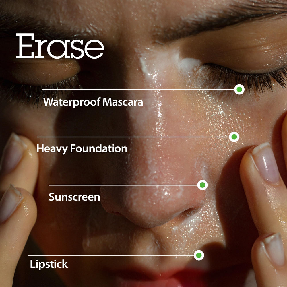 BLITHE cleansing balm with green tea seed and jojoba oils supports clear, balanced pores.