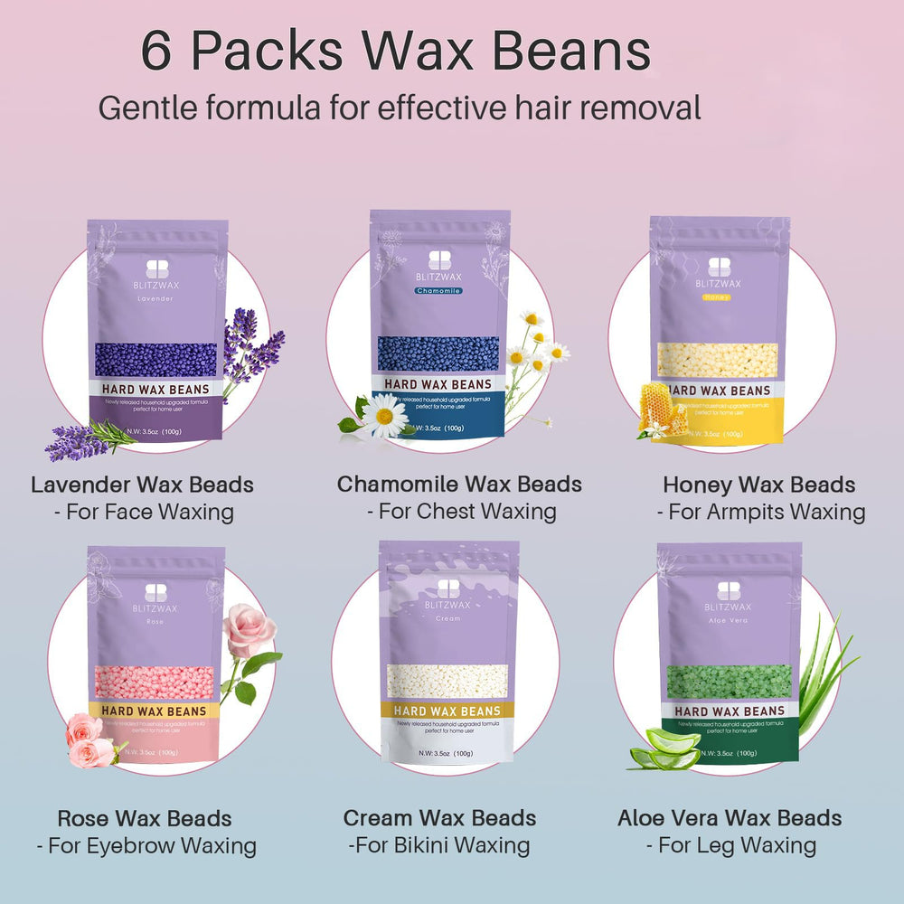 BLITZWAX all-body waxing kit supports quick sessions anywhere.