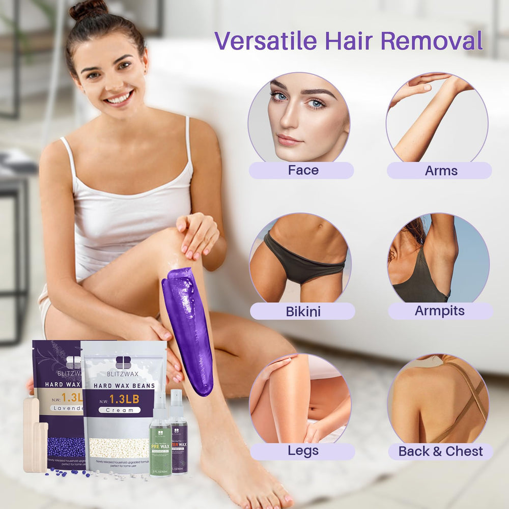 BLITZWAX Brazilian Bikini wax beads ideal for at-home Brazilian waxing