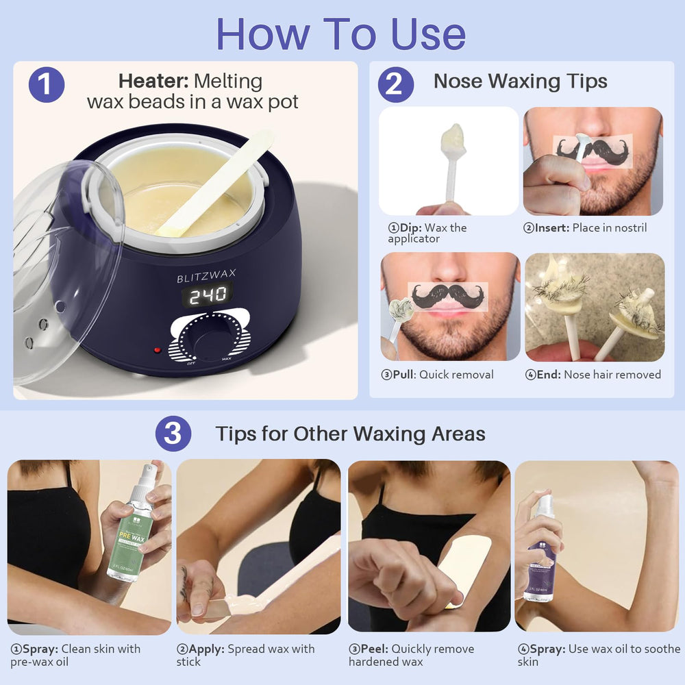 BLITZWAX silicone wax pot liner simplifies cleanup after hard waxing.