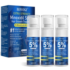 BLIYEOGZ minoxidil spray applied to the scalp for potential regrowth
