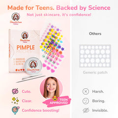 BlizzAction Patches round patch blends into skin for invisible pimple care and absorption.