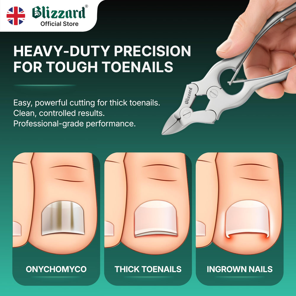Blizzard acero inoxidable para uñas gruesas y higiene