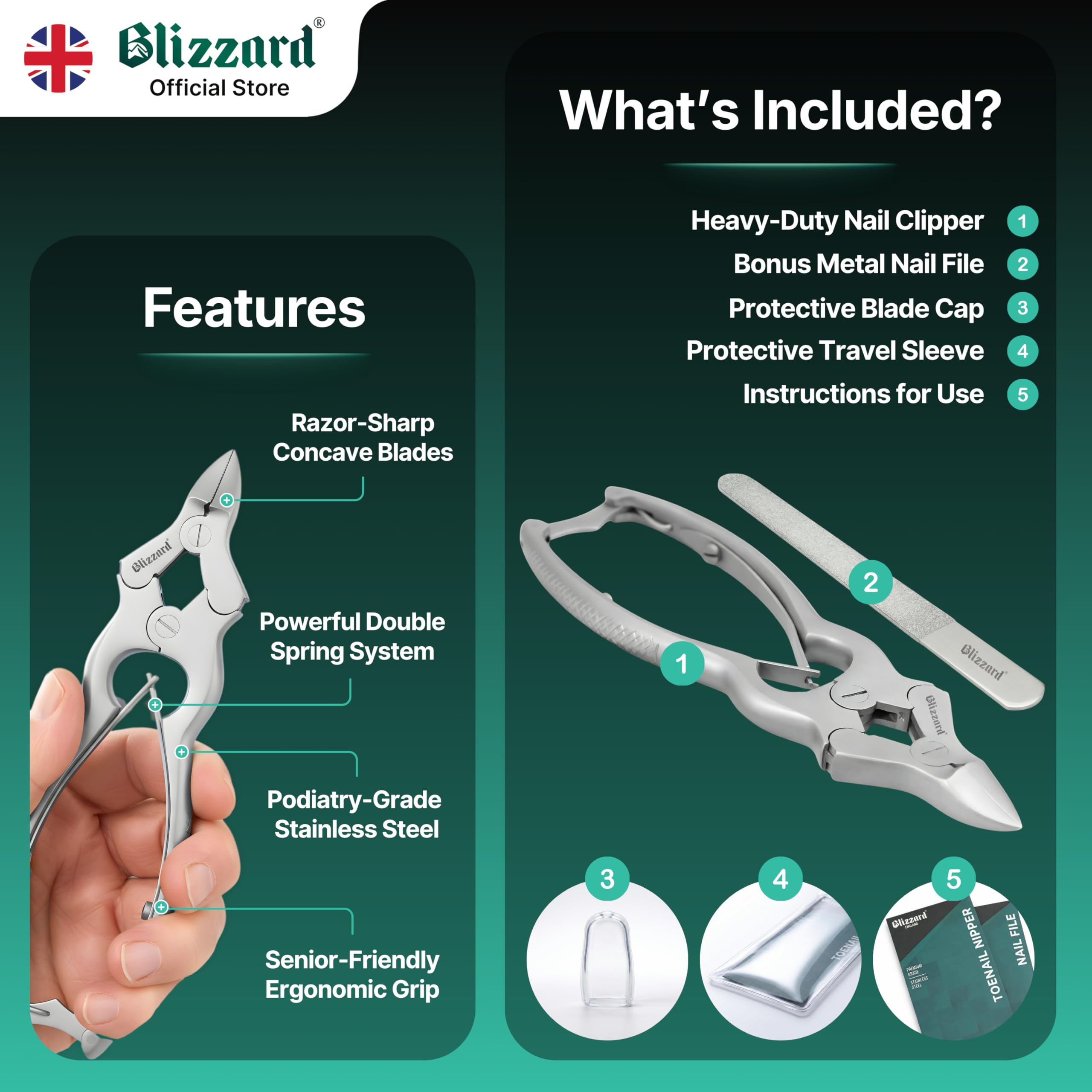Mango ergonómico Blizzard para control cómodo