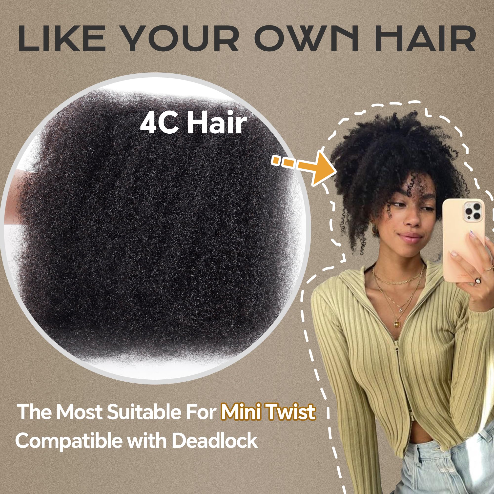 BLL Afro Kinkys bulk hair mini twist-ready bundle enhances styling options