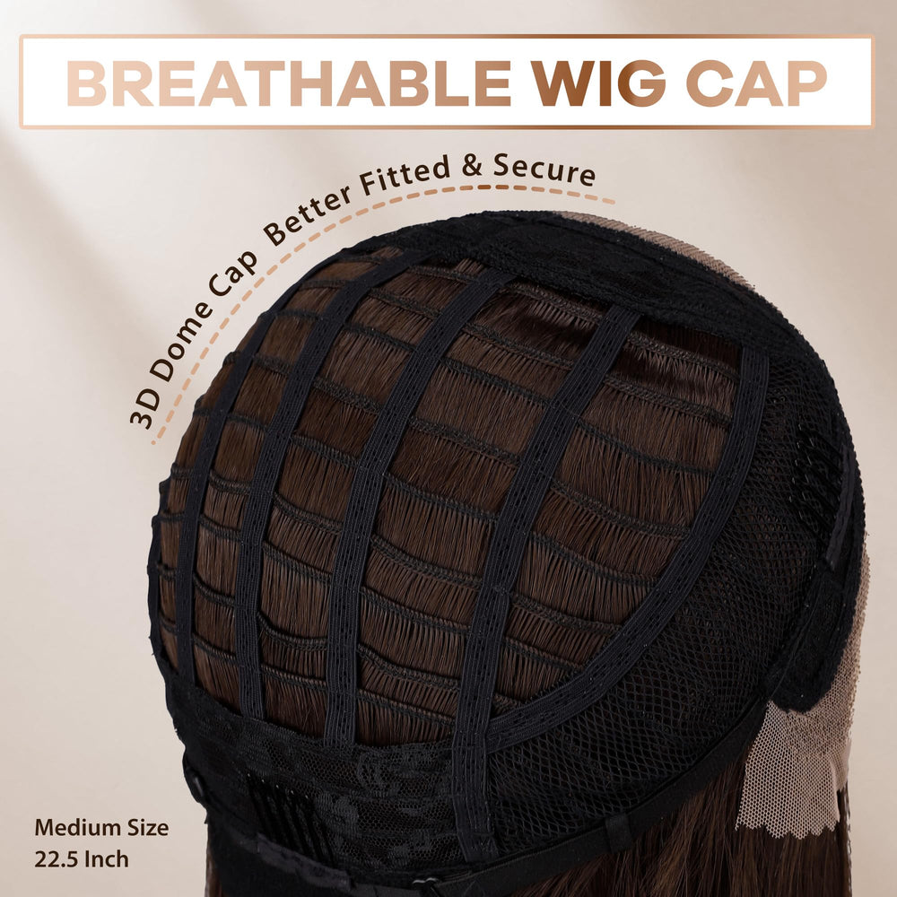 BLL Glueless cap wig features breathable design for all-day comfort.