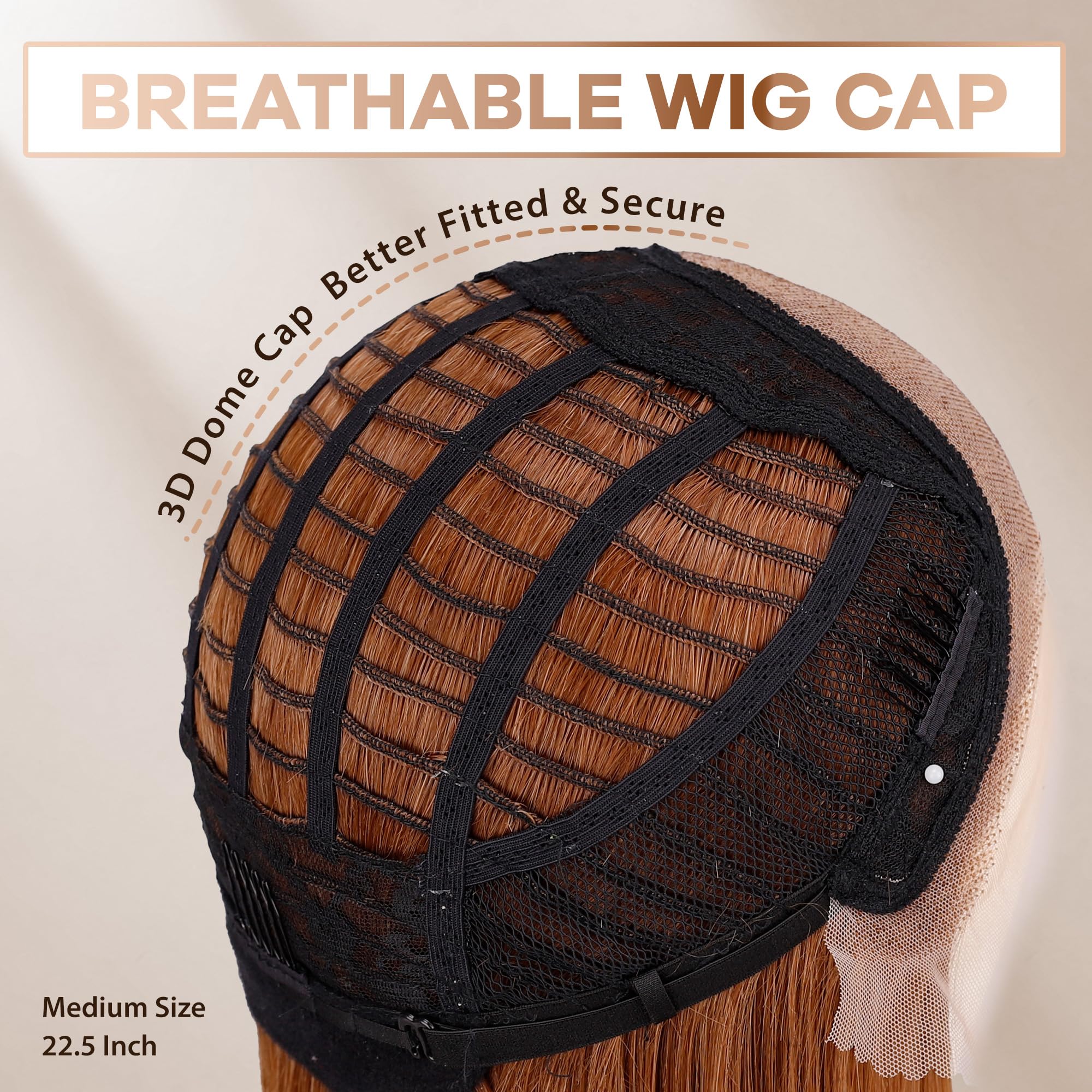 BLL Honey Blonde Wig glueless cap saves time and comfort.